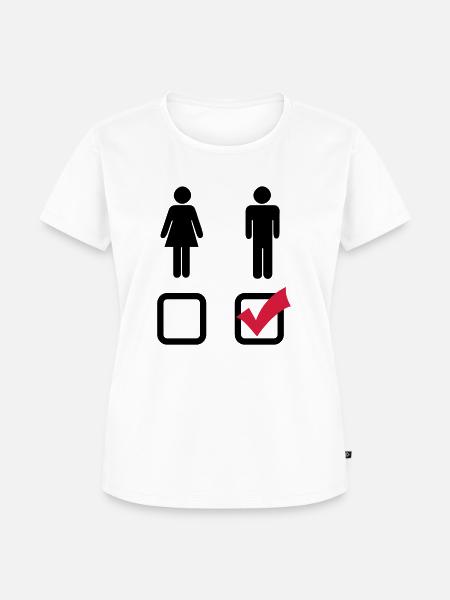 Männlich - Frauen Premium Bio T-Shirt - Weiß