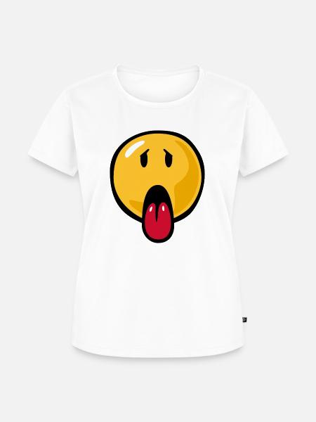 Smiley sick - Frauen Premium Bio T-Shirt - Weiß
