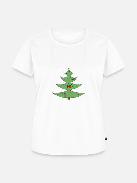 Weinachts baum - Frauen Premium Bio T-Shirt - Weiß