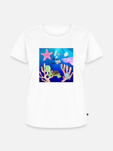 NO Plastik - Frauen Premium Bio T-Shirt - Weiß