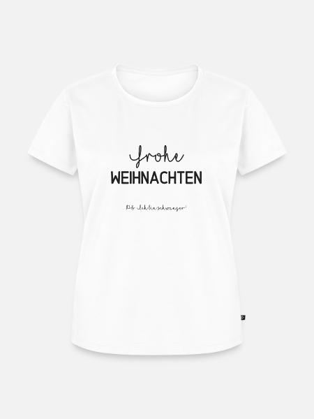 Frohe Weihnachten - PS: Ich bin schwanger - Frauen Premium Bio T-Shirt - Weiß