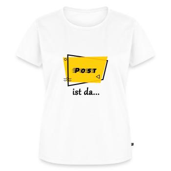Post ist da - Frauen Premium Bio T-Shirt - Weiß - Vorne - AI Model Female 172 dark (172cm)