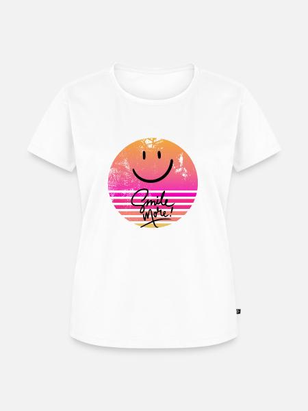 smile more - Frauen Premium Bio T-Shirt - Weiß