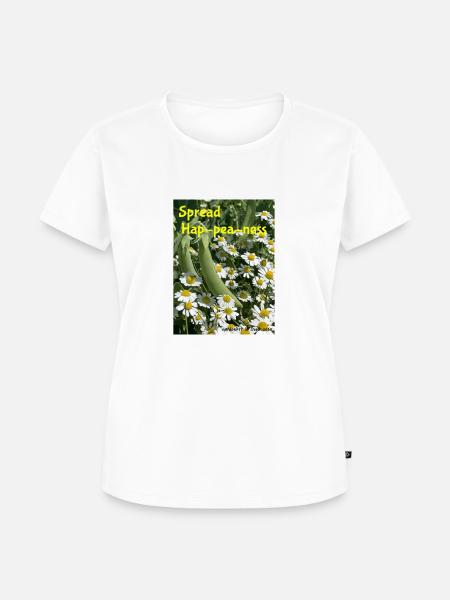 Spread Hap-pea-ness - Frauen Premium Bio T-Shirt - Weiß
