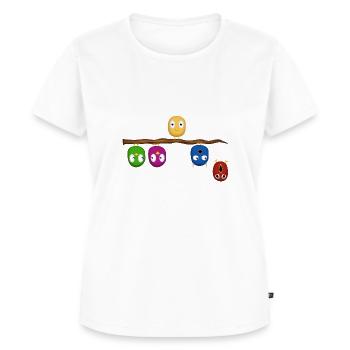 Anti-pression des groupes Oiseaux Anti-harcèlement - T-shirt Premium bio Femme - blanc - Devant - AI Model Female 172 dark (172cm)