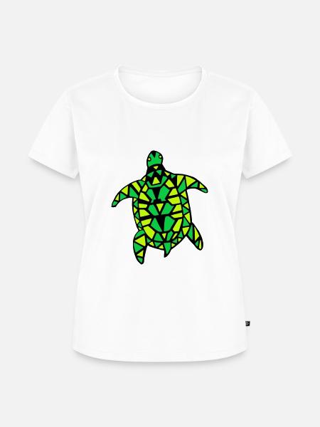 Schildkröte dreifarbig 2 - Frauen Premium Bio T-Shirt - Weiß