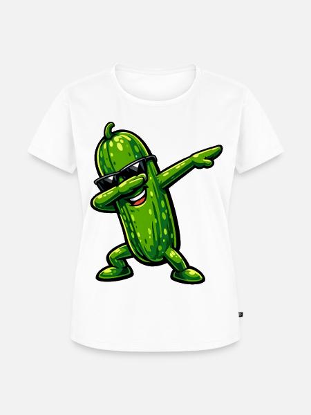 Dabbing Gurke - Frauen Premium Bio T-Shirt - Weiß