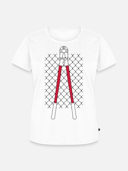 VANDAL'S ZAUN & ZANGE - Frauen Premium Bio T-Shirt - Weiß
