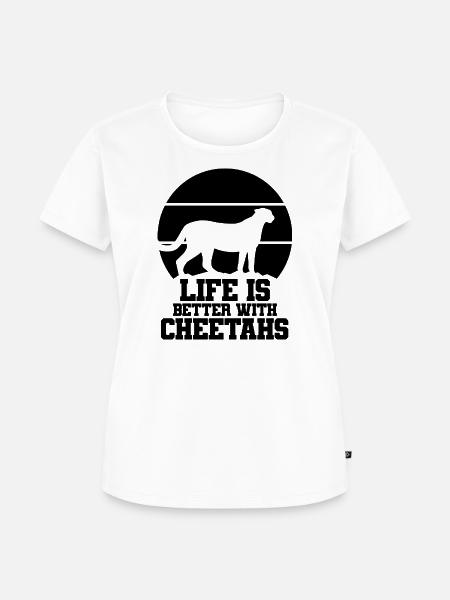 Gepard Spruch Humor - Frauen Premium Bio T-Shirt - Weiß