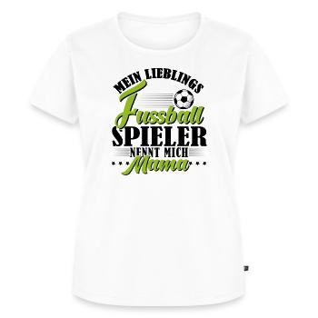Fussball Spieler Mama - Frauen Premium Bio T-Shirt - Weiß - Vorne - AI Model Female 172 dark (172cm)