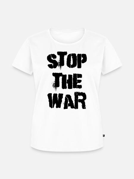 stop the war - Frauen Premium Bio T-Shirt - Weiß