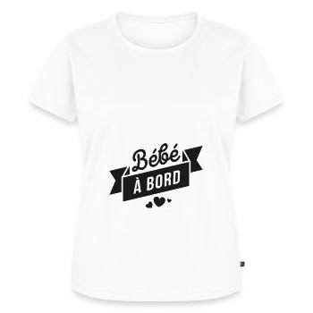 Bébé à bord - T-shirt Premium bio Femme - blanc - Devant - AI Model Female 172 dark (172cm)
