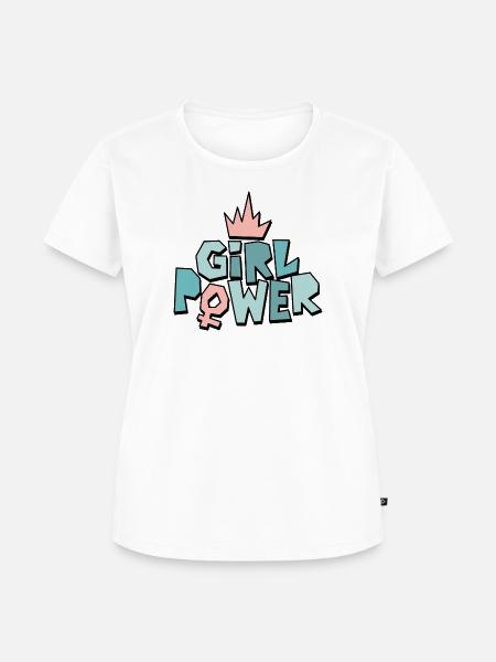 Mädchenpower oder Frauenpower - Frauen Premium Bio T-Shirt - Weiß