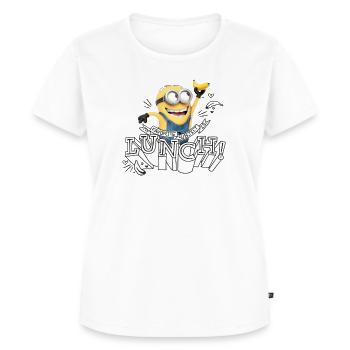 Minions Mit Banane Mein Lieblingsfach Ist Mittag - Frauen Premium Bio T-Shirt - Weiß - Vorne - AI Model Female 172 dark (172cm)