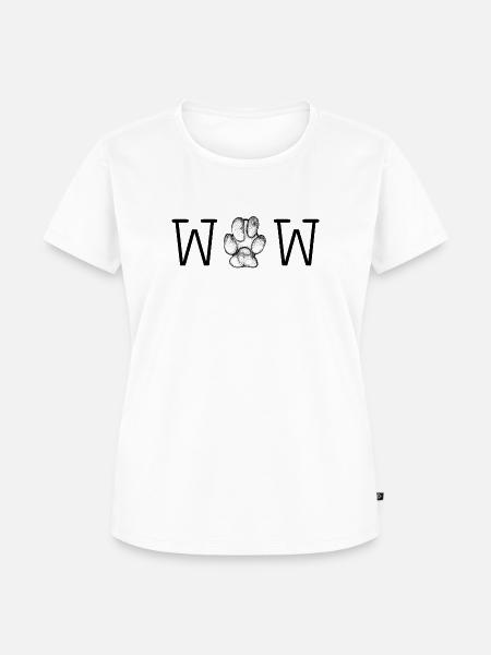 WOW - Frauen Premium Bio T-Shirt - Weiß