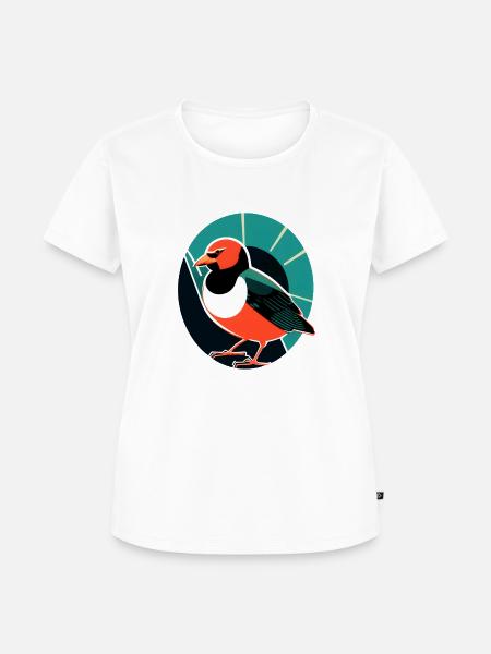 Vogel Sticker - Frauen Premium Bio T-Shirt - Weiß