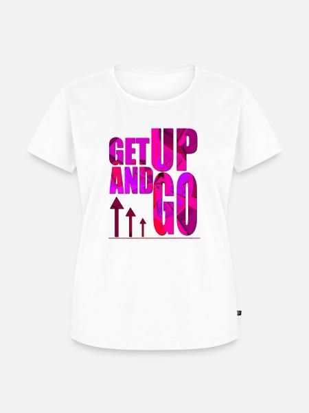 Steh auf und geh - Frauen Premium Bio T-Shirt - Weiß
