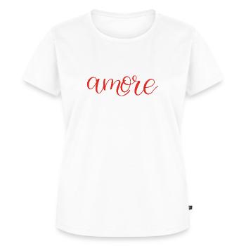 Amore - love - Women's Premium Organic T-shirt - white - Front - AI Model Female 172 dark (172cm)
