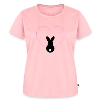Rabbit in heart - Women's Premium Organic T-shirt - rose - Front - AI Model Female 172 dark (172cm)