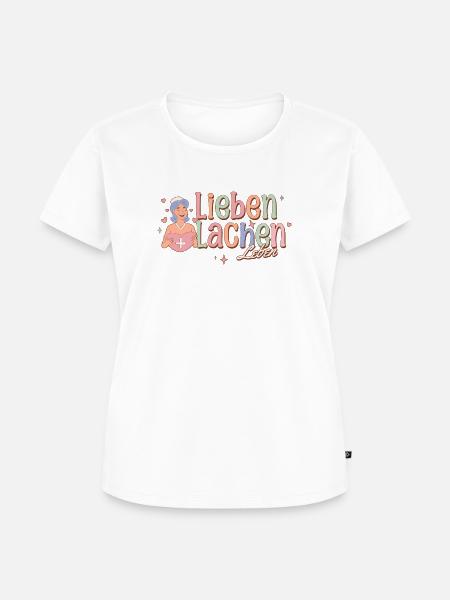 Lieben Lachen Leben - Frauen Premium Bio T-Shirt - Weiß