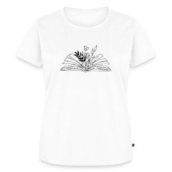 Buchen - Frauen Premium Bio T-Shirt - Weiß - Vorne - AI Model Female 172 dark (172cm)