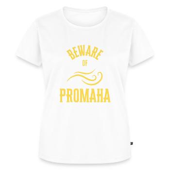 Beware of Promaha - Women's Premium Organic T-shirt - white - Front - AI Model Female 172 dark (172cm)