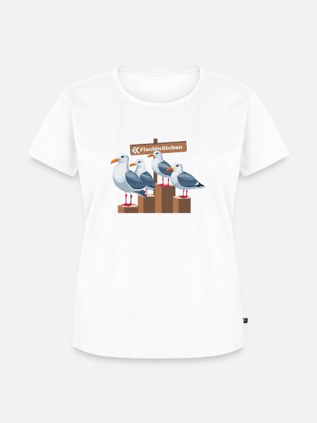 Fischbrötchenräuber - Frauen Premium Bio T-Shirt - Weiß