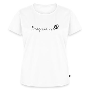 Boarisch Bayrisch bayrische Brezn Breznsoiza Salz - Frauen Premium Bio T-Shirt - Weiß - Vorne - AI Model Female 172 dark (172cm)