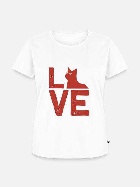 Katzenliebe - Frauen Premium Bio T-Shirt - Weiß