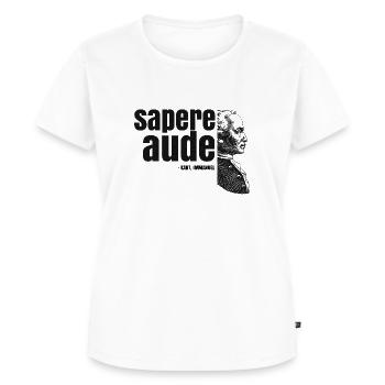 SAPERE AUDE IMMANUEL KANT ZITAT PHILOSOPHEN - Frauen Premium Bio T-Shirt - Weiß - Vorne - AI Model Female 172 dark (172cm)