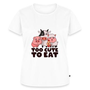 Tierschutz Veganer Vegetarier - Frauen Premium Bio T-Shirt - Weiß - Vorne - AI Model Female 172 dark (172cm)