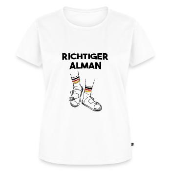Richtiger Alman - Frauen Premium Bio T-Shirt - Weiß - Vorne - AI Model Female 172 dark (172cm)