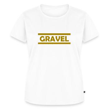 Gravel mit Balken - Frauen Premium Bio T-Shirt - Weiß - Vorne - AI Model Female 172 dark (172cm)