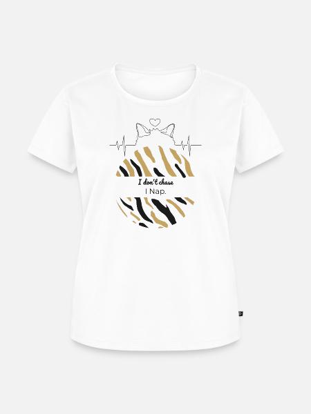 Tiger Streifen Halbkreis - Frauen Premium Bio T-Shirt - Weiß