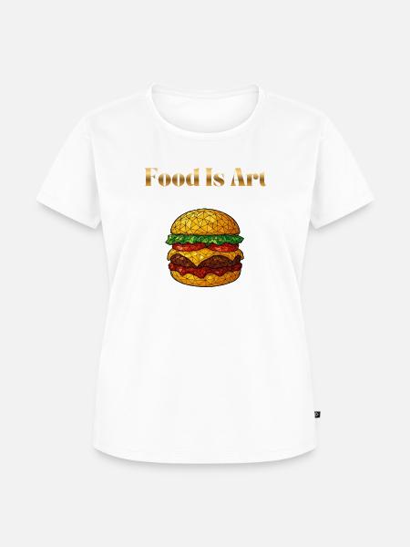 Food Is Art ... Hamburger - Frauen Premium Bio T-Shirt - Weiß