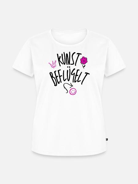 Kunst beflügelt – Pink-schwarzes Graffiti-Motiv - Frauen Premium Bio T-Shirt - Weiß