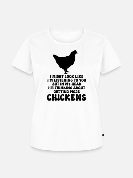 Hühner Humor - Frauen Premium Bio T-Shirt - Weiß