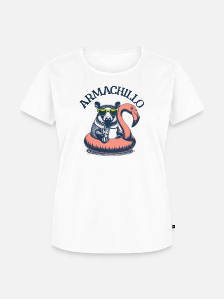 Armachillo im Pool - Frauen Premium Bio T-Shirt - Weiß