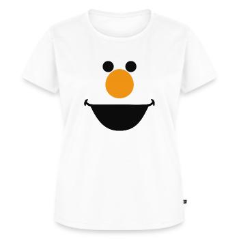 5 Rue Sésame Elmo Visage - T-shirt Premium bio Femme - blanc - Devant - AI Model Female 172 dark (172cm)
