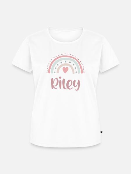 Riley Name Rainbow - Frauen Premium Bio T-Shirt - Weiß