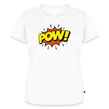 POW! - Speech bubble - Women's Premium Organic T-shirt - white - Front - AI Model Female 172 dark (172cm)