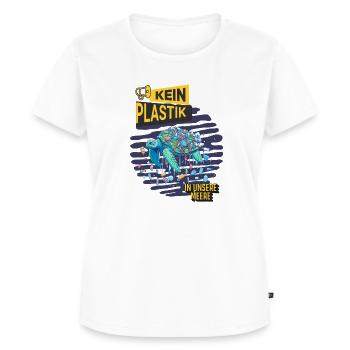 Umweltschutz Kein Plastik in unsere Meere - Frauen Premium Bio T-Shirt - Weiß - Vorne - AI Model Female 172 dark (172cm)