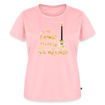 Lord of the 4 Strings - T-shirt Premium bio Femme - rose - Devant - AI Model Female 172 dark (172cm)