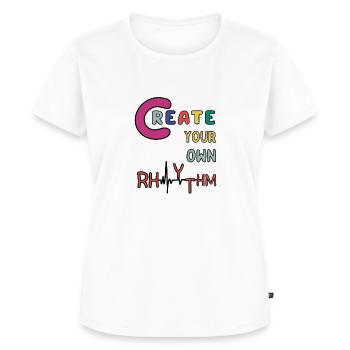 Create your own rhythm - Women's Premium Organic T-shirt - white - Front - AI Model Female 172 dark (172cm)
