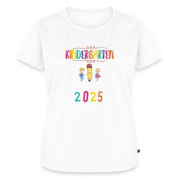 Kindergarten Abgänger 2025 Abschied Kita Kiga Hort - Frauen Premium Bio T-Shirt - Weiß - Vorne - AI Model Female 172 dark (172cm)
