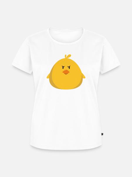 Angry Chick - Frauen Premium Bio T-Shirt - Weiß