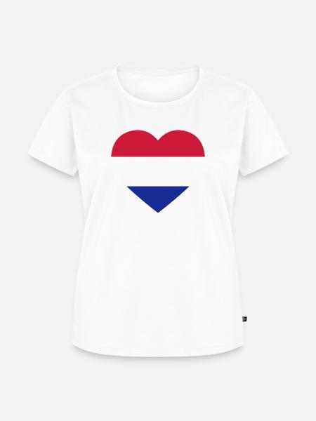 Netherlands Heart - Frauen Premium Bio T-Shirt - Weiß
