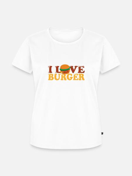 Ich Liebe Burger - Frauen Premium Bio T-Shirt - Weiß
