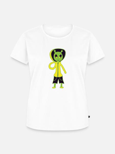 Alien - Frauen Premium Bio T-Shirt - Weiß