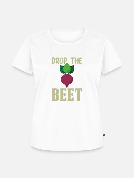 Rote Bete - Drop the beet - Frauen Premium Bio T-Shirt - Weiß